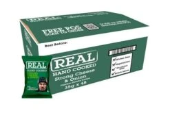 Real Handcooked Strong Cheese & Onion Flavour Potato Crisps 35g Pack Size: 48 X 35g -Snack Store 26711 4