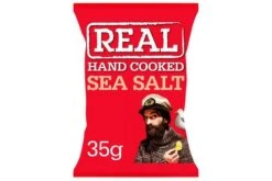 Real Handcooked Sea Salt Potato Crisps 35g Pack Size: 48 X 35g