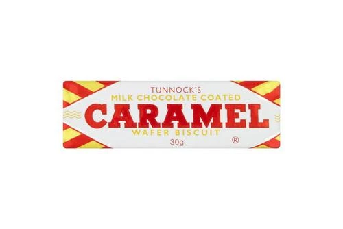 Tunnock's Milk Chocolate Coated Caramel Wafer Biscuits 30g Pack Size: 48 X 30g 3 Tunnock's Milk Chocolate Coated Caramel Wafer Biscuits 30g Pack Size: 48 X 30g
