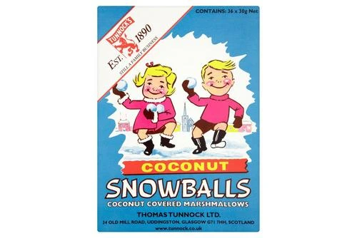 Tunnock's Coconut Snowballs Pack Size: 36 X 30g 3 Tunnock's Coconut Snowballs Pack Size: 36 X 30g
