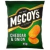 McCoy's Cheddar & Onion Grab Bag Crisps 45g Pack Size: 36 X 45g -Snack Store 28986 1