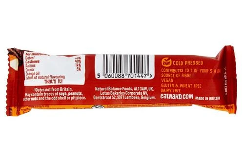 Nakd Cocoa Orange Fruit & Nut Bar 35g Pack Size: 18 X 35g 4 Nakd Cocoa Orange Fruit & Nut Bar 35g Pack Size: 18 X 35g - Image 2