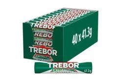 Trebor Extra Strong Peppermint Mints Roll 41.3g Pack Size: 40 X 41.3g