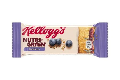 Kellogg's Nutri-Grain Bars Blueberry 37g Pack Size: 25 X 37g 3 Kellogg's Nutri-Grain Bars Blueberry 37g Pack Size: 25 X 37g