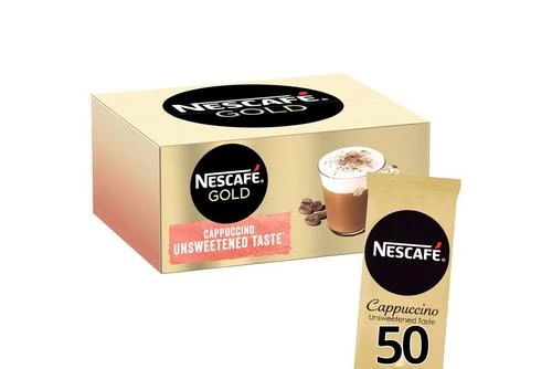 Nescafé GOLD Cappuccino Unsweetened Taste Coffee 14.2g Pack Size: 50 X 14.2g 3 Nescafé GOLD Cappuccino Unsweetened Taste Coffee 14.2g Pack Size: 50 X 14.2g