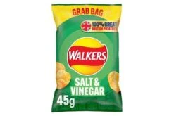 Walkers Salt & Vinegar Crisps 45g Pack Size: 32 X 45g