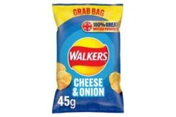 Walkers Cheese & Onion Crisps 45g Pack Size: 32 X 45g