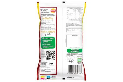 Walkers Ready Salted Crisps 45g Pack Size: 32 X 45g 5 Walkers Ready Salted Crisps 45g Pack Size: 32 X 45g - Image 3