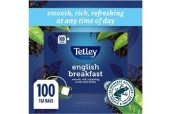 Tetley English Breakfast String & Tag Teabags Pack Size: 1 X 100 -Snack Store 8798 4