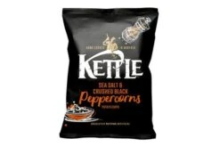 KETTLE® Chips Sea Salt & Crushed Black Peppercorns 40g Pack Size: 18 X 40g