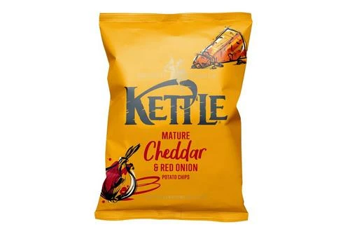 KETTLE® Mature Cheddar & Red Onion Pack Size: 18 X 40g 3 KETTLE® Mature Cheddar & Red Onion Pack Size: 18 X 40g