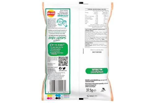 Walkers Baked Salt & Vinegar Snack Crisps 37.5g Pack Size: 32 X 37.5g 5 Walkers Baked Salt & Vinegar Snack Crisps 37.5g Pack Size: 32 X 37.5g - Image 3