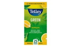 Tetley Green Tea & Lemon String & Tag Envelope Pack Size: 6 X 25
